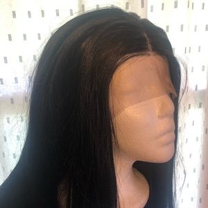 Synthetic lace frontal wig